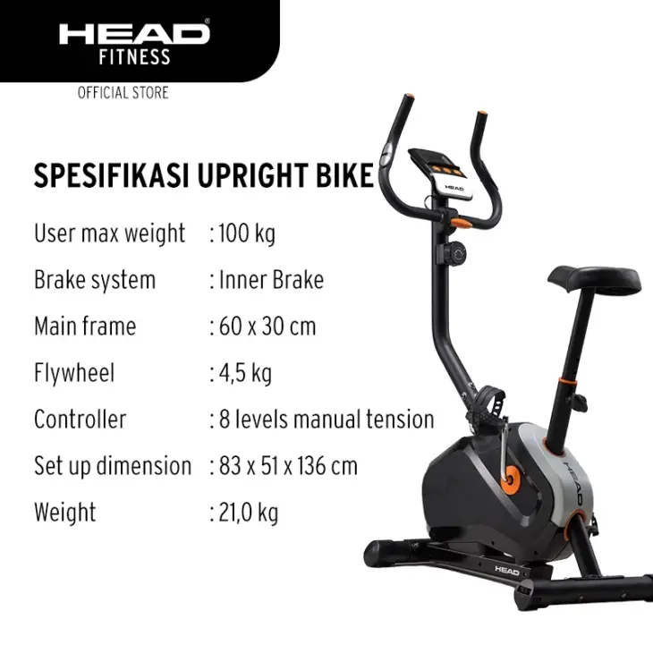 Head Fitness Upright Bike New Design - Image 5