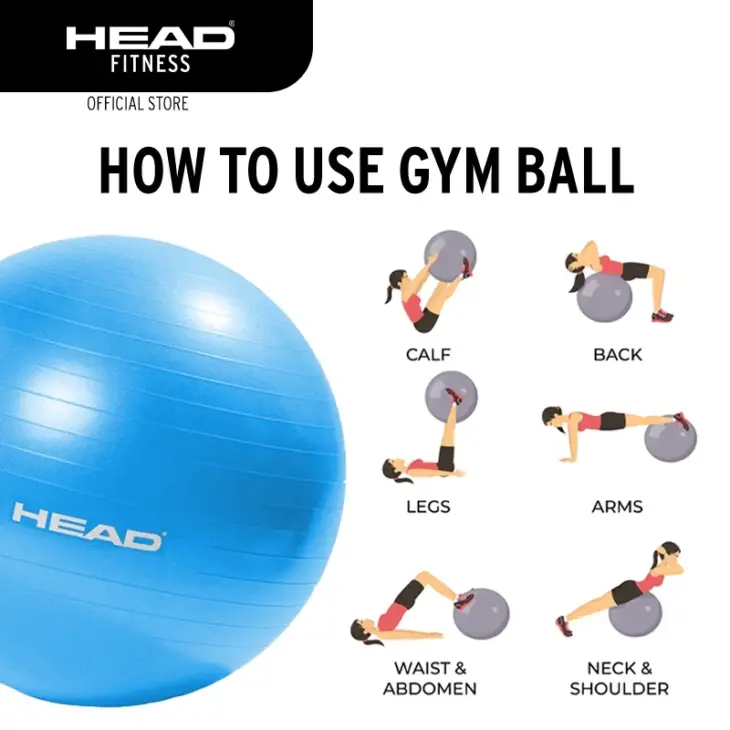 Head Gym Ball - 95cm Blue - Image 4