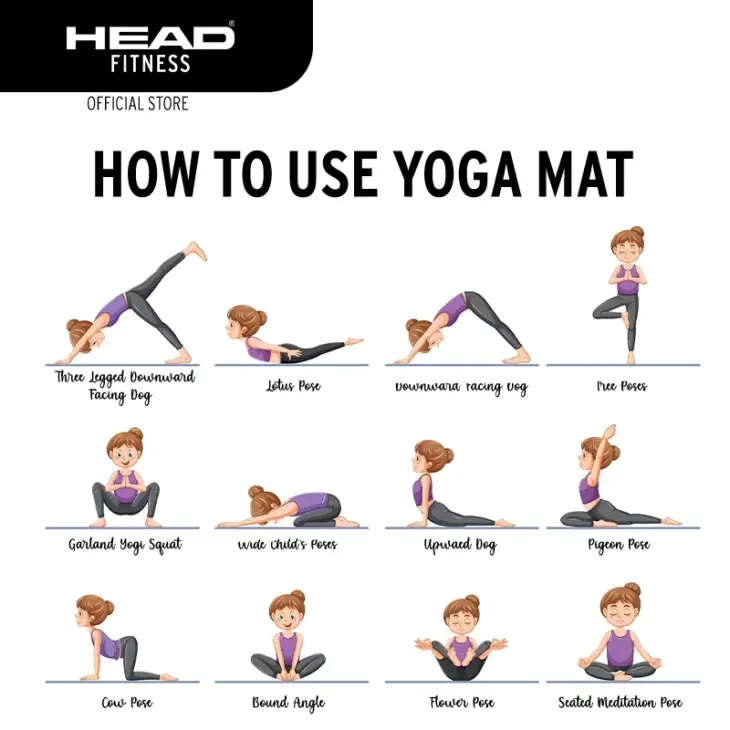 Head Fitness PVC Yoga Mat - Image 4