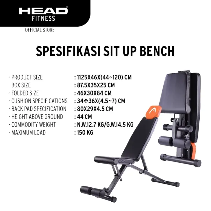 Head Fitness Sit-Up Bench Adjustable Press - Image 5