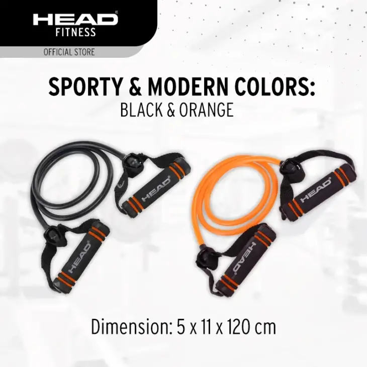 Head Fitness Power Resistance Tube TPR 20 kg - Black - Image 2