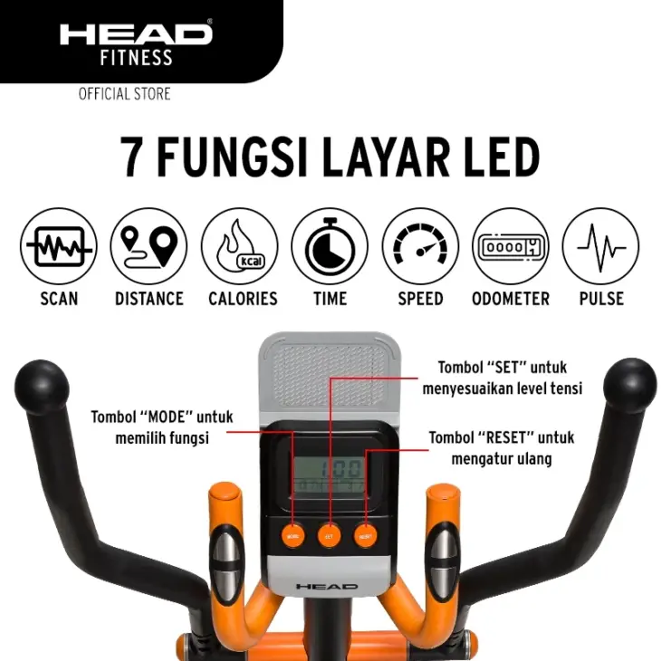 Head Fitness Elliptical Bike New Design - Image 2