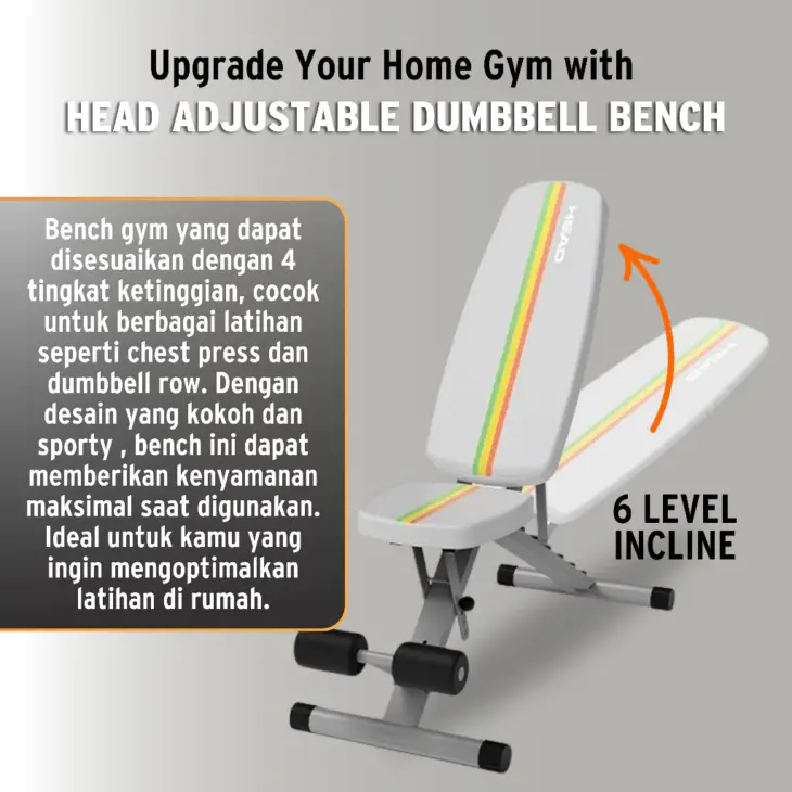 Head Fitness Dumbbell Bench Adjustable Press - Image 2