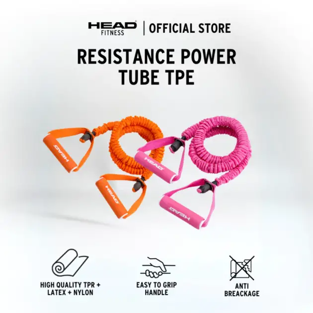 Head Fitness Power Resistance Tube TPR 20 kg - Pink