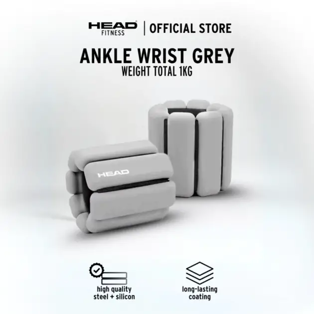 Head Fitness Wrist-Ankle Bangles - Grey