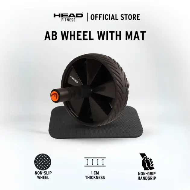 Head Fitness AB Wheel Roller Premium With Knee Mat